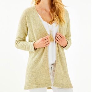 Lilly Pulitzer Metallic Gold Woodbury Cardigan